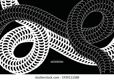 Abstract Black and white flow line digital technology, smooth particle wave, big data techno, design concept background and wallpaper, vector eps

