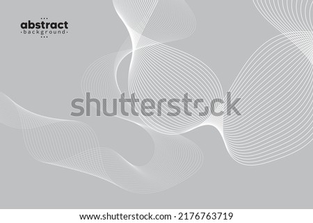 Abstract black and white flow line digital technology, smooth particle wave, big data techno, design concept background and wallpaper, vector eps
