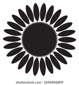 Abstractas diseño de flores en blanco y negro con ilustración de patrón de pétalo repetitivo