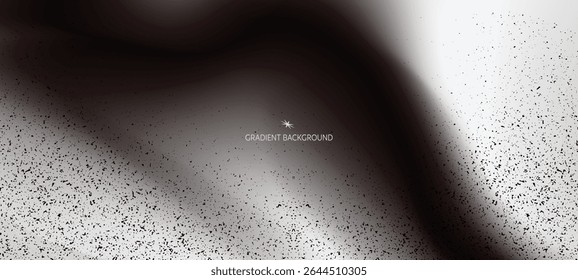 Abstrato preto e branco fluido gradiente fundo moderno moda textura granulada com formas desfocadas suaves, banners, folhetos, apresentações, capas e relatórios