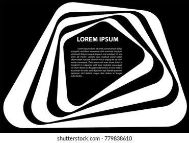 Abstract black white frame with text design modern background vector illustration.
