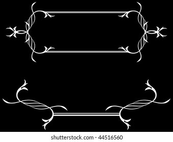 Abstract Black and White Framing Original Vector Illustration Black and White Design Pattern
