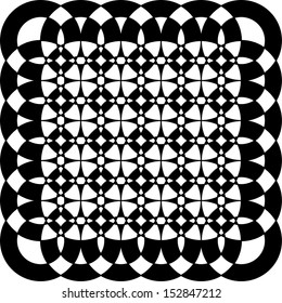 Abstract black and white geometric background