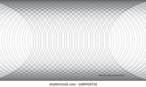 Abstract black white geometric background with circular line pattern