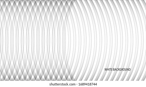 Abstract black white geometric background with circular line pattern
