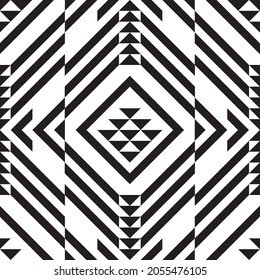 Abstract black and white geometric background with optical illusion effect. Striped rombus. Modern creative grafic desing. Seamless pattern, texture for wallpaper, textile, fabric, interior decor