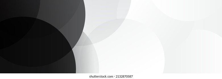Abstract black and white Geometric banner design background.