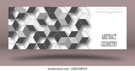 Abstract black and white geometric design. Layout for the design of the cover, banner, poster, postcard and corporate design. The idea of interior and decorative creativity