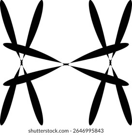 Abstract black and white geometric design