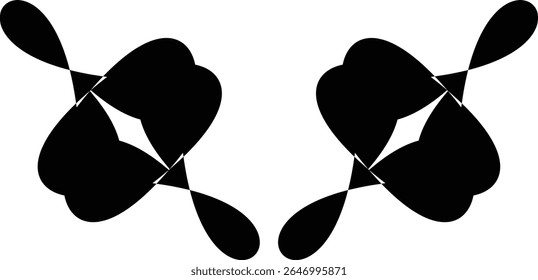 Abstract black and white geometric design pattern