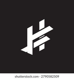 Abstract black and white geometric design featuring bold, layered shapes creating a modern visual