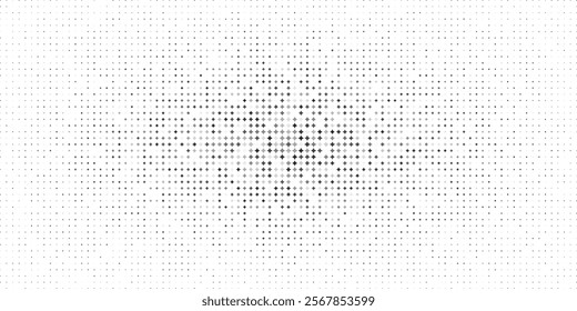 Abstract Black and White Geometric Dot Pattern With Central Highlight