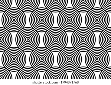 Abstract. black and white geometric line background pattern seamless design for mask face, pillow, clothing, fabric, gift wrap. Vector.