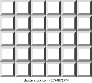 Abstract. black and white geometric line background pattern seamless design for mask face, pillow, clothing, fabric, gift wrap. Vector.