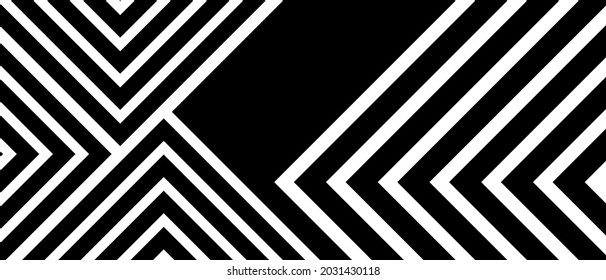 Abstract black and white geometric lines. Background with diagonal lines. Modern dark abstract vector texture.