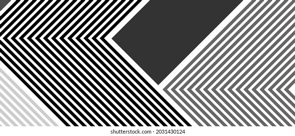 Abstract black and white geometric lines. Background with diagonal lines. Modern dark abstract vector texture.