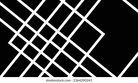 Abstract black and white geometric lines. Background with diagonal lines. Modern dark.