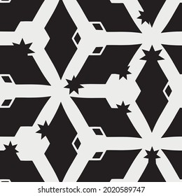 Abstract black and white Geometric modern pattern. illustration Abstract geometric shapes, for use background pattern, wallpaper.