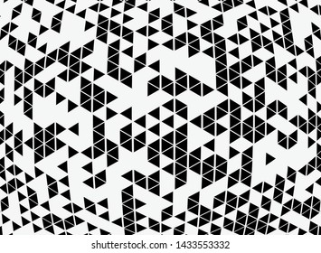 Abstract black and white geometric pattern design background of modern decoration. You can use for pattern design of ad, poster, artwork, template design. illustration vector eps10