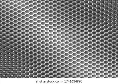 Resumen del patrón geométrico blanco y negro con círculos. Textura de rocío de abeja. Vector. Ilustración 3D