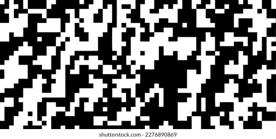 Abstraktes Schwarz-Weiß-Geometrisches Muster mit Quadrate.Checkered-Muster. Geometrischer Hintergrund. Abstrakte Tapete auf der Oberfläche. Drucken für Polygraphie, Plakate und Textilien.