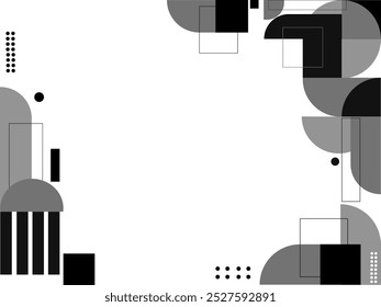 Patrón geométrico blanco y negro Abstractas, fondo geométrico moderno