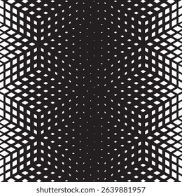 Abstract black and white geometric pattern. Dynamic abstract geometric pattern featuring angular shapes and a striking contrast, ideal for modern design projects, posters, or digital backgrounds.