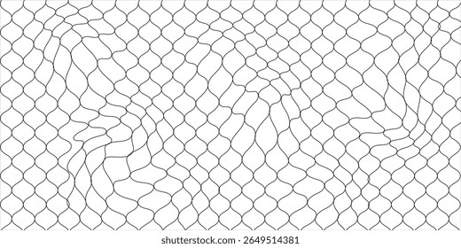 Abstract Black and White Geometric Pattern with Flowing Mesh Design