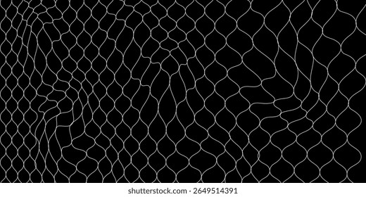 Abstract Black and White Geometric Pattern with Flowing Mesh Design vector illustrator eps10