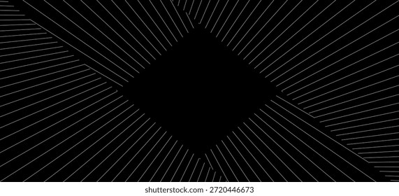 Abstraktes geometrisches Schwarzweiß-Muster mit Perspektive. Gestreifte Strukturstruktur. Raster. 3D-Illustration