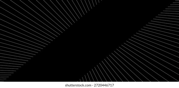 Abstraktes geometrisches Schwarzweiß-Muster mit Perspektive. Gestreifte Strukturstruktur. Raster. 3D-Illustration