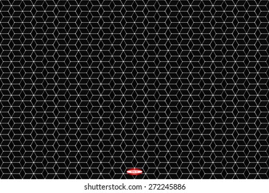 abstract black white geometric pattern with rhombus. vector illustration