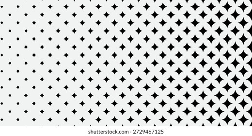 Abstract Black And White Geometric Pattern With Repeating Diamond Shapes And Gradient Shading