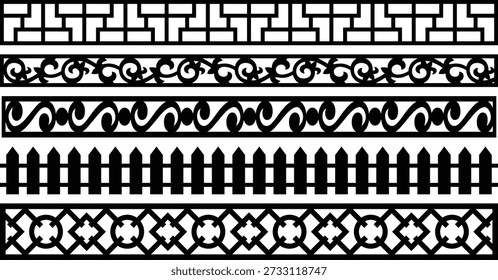 Abstraktes geometrisches Schwarz-Weiß-Muster mit Quadraten und verflochtenen Formen