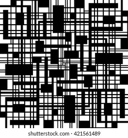 Abstract black and white geometric pattern Vector illustrations