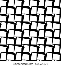 Abstract black and white geometric pattern. Seamlessly repeatable.