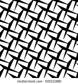 Abstract black and white geometric pattern. Seamlessly repeatable.