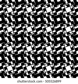 Abstract black and white geometric pattern. Seamlessly repeatable.
