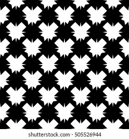 Abstract black and white geometric pattern. Seamlessly repeatable.