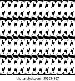 Abstract black and white geometric pattern. Seamlessly repeatable.