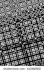 Abstract Black and White Geometric Pattern with Stripes. Inclined Linear Texture of Tile Wall. Vector Illustration