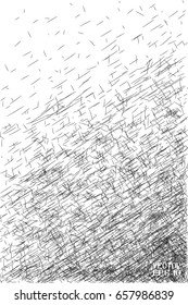 Abstract Black and White Geometric Pattern with Lines. Chaotic Striped Structural Texture. Vector Illustration