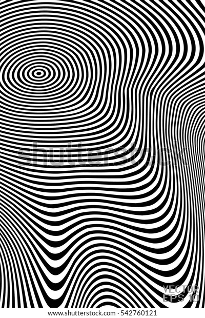 抽象的な白黒の幾何学模様と波 縞模様の構造テクスチャー ベクターイラスト のベクター画像素材 ロイヤリティフリー