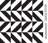 Abstract black and white geometric seamless pattern
