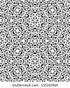 Abstract black and white geometric seamless pattern, vector