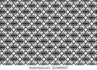 Abstract black and white geometric seamless pattern. Repeating tileable, mosaic pattern. making them ideal for use in a variety of graphic design projects, as websites, textiles and other.