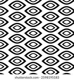 Abstract Black and White Geometric seamless pattern