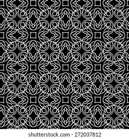 abstract black and white geometric seamless retro wallpaper