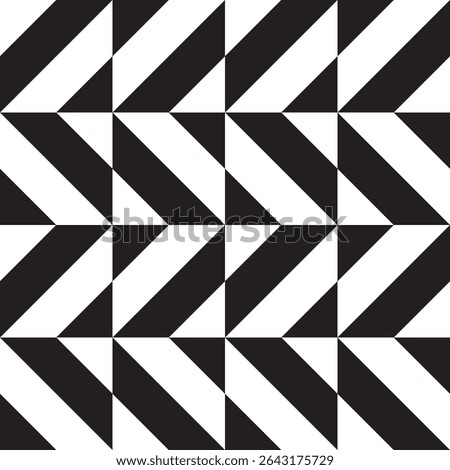 Abstract black and white geometric seamless pattern