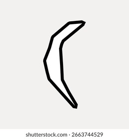 Abstractas forma geométrica en blanco y negro. Diseño minimalista con líneas atrevidas. Arte moderno, abstracto y geométrico. Forma simple, llamativa y abstracta. Vector de elemento de diseño.